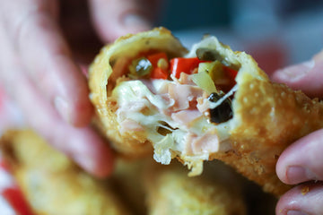 Muffuletta Egg Rolls