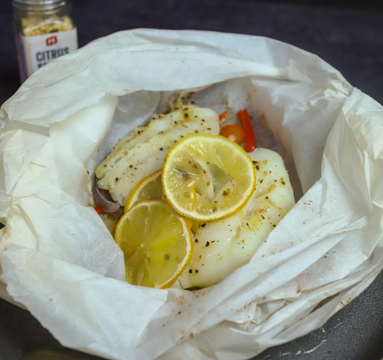 Mediterranean Salmon Baked In Parchment (En Papillote) - Recipes
