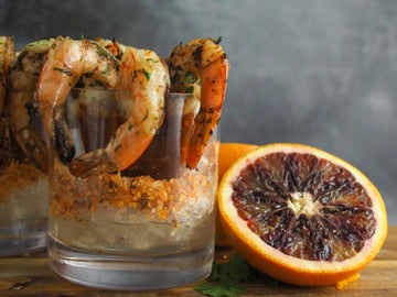 Blood Orange Shrimp Cocktail