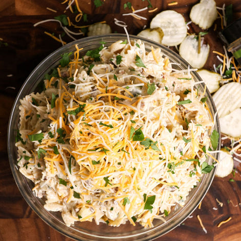 Spicy Dill Pickle Pasta Salad