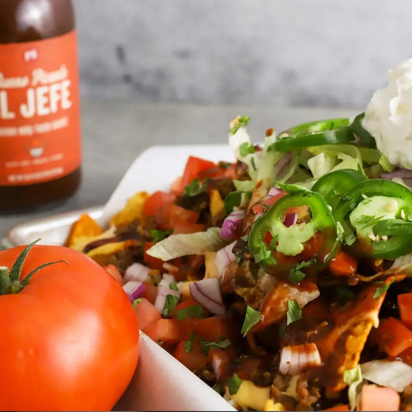 Nachos made with El Jefe - Adobo BBQ Taco Sauce